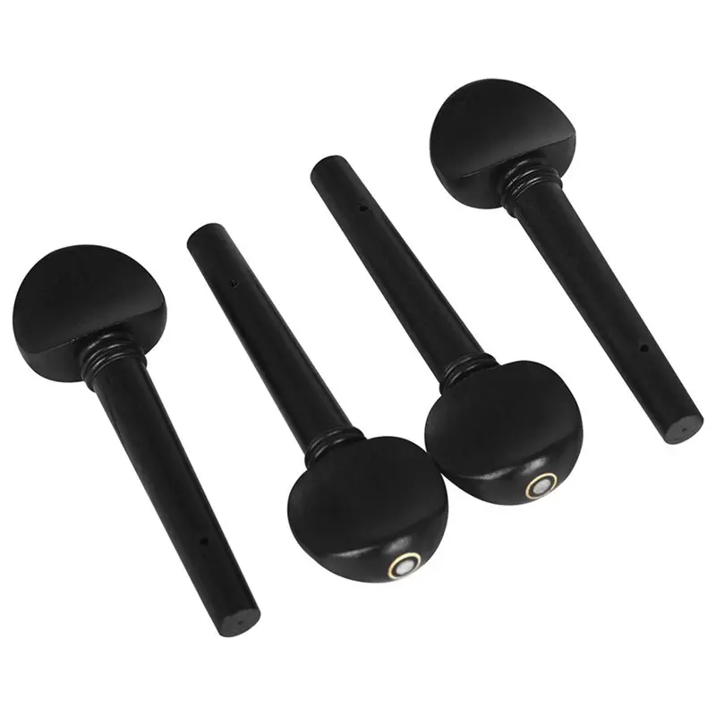 

【BIG SALE】Ebony Wood 4Pcs Viola Peg String Tuning Keys Pegs For String Instrument Accessories
