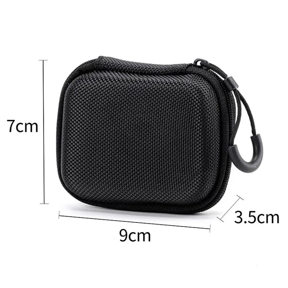 New Hard Shell EVA Storage Box Mini Portable Zipper Earphone Case Black Pouch Carrying Bag Charging Cable