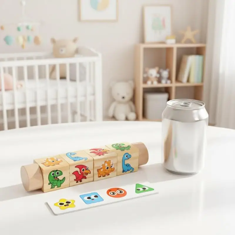 Cartoon Pattern Rotating Matching Building Blocks Children's Educational Early Puzzle Learning Game