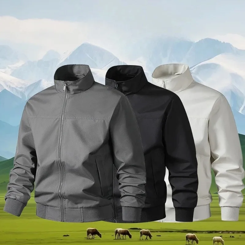 

New Winter Versatile Men Jacket Coat Men Autumn Warm Windbreaker Jacket Man Outdoor Fashion Casual Coat Stand Slim Jacket