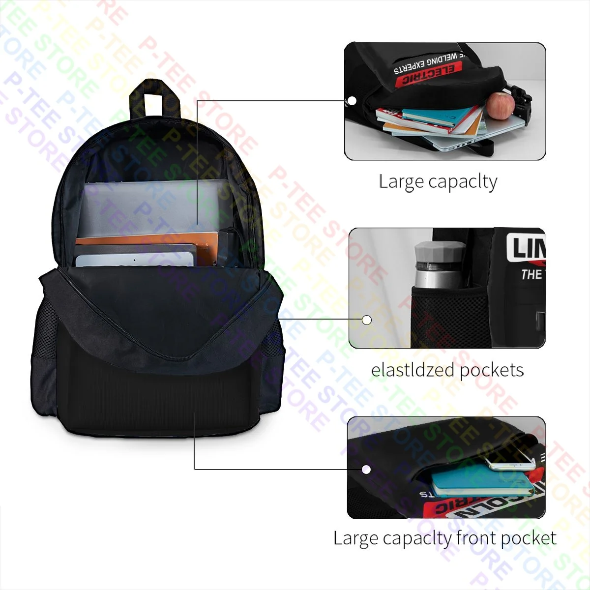 Lincoln Electric Welders Welding Experts Wire Equipment Large Capacity Backpack Vintage Gymnast Bag