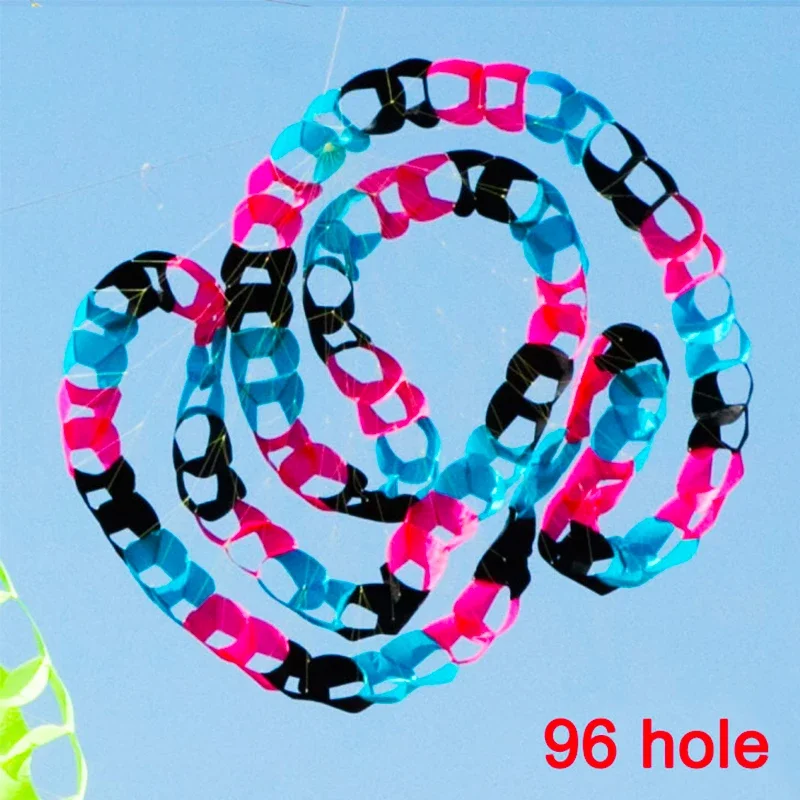 48/96 Gat Roterende Ring Vlieger Zachte Hanger Kite Outdoor Grote Vliegers Roterende Staart Gemakkelijk Te Vliegen Scheurbestendige Vlieger Accessoires