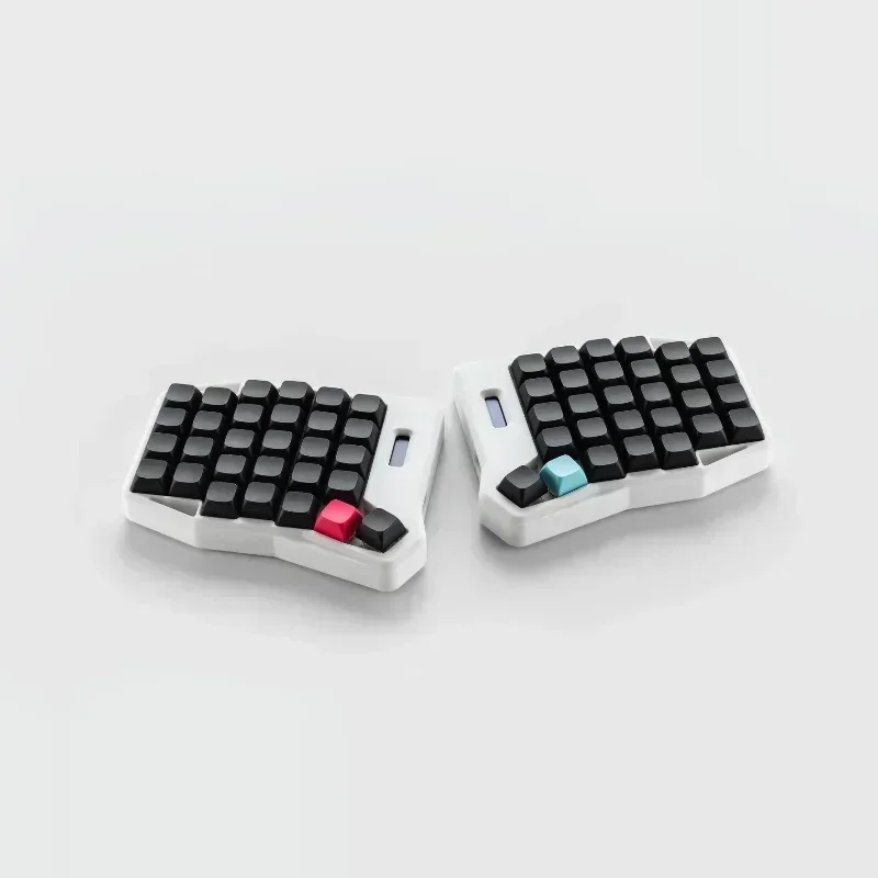MiFuny K:02 مجموعة لوحة المفاتيح الميكانيكية المقسمة المخصصة اللاسلكية أحادية الوضع 2.4g عبر مفتاح التغيير 1U أغطية المفاتيح 8th متاحة لمفتاح MX