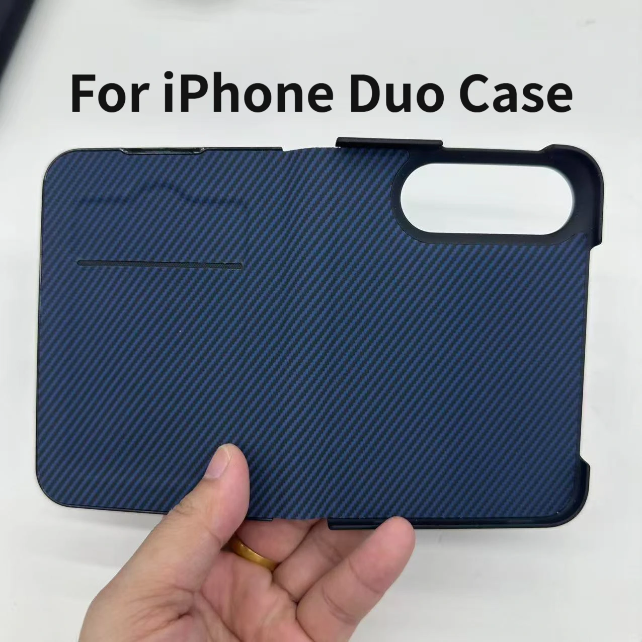 For iPhone Duo Case Skin-Friendly Matte Built-in Magnetic Wireless Charging All Inclusive Protective Cover