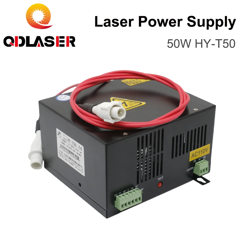 50W CO2 Laser Power Supply for CO2 Laser Engraving Cutting Machine HY-T50 T / W Series