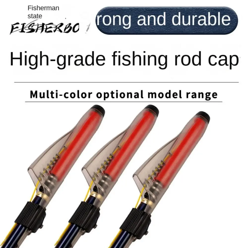 Durável plástico Pesca Pólo Proteção Caps, Cap para o mar Rod Hat, novo, 4 estilos, 1pc