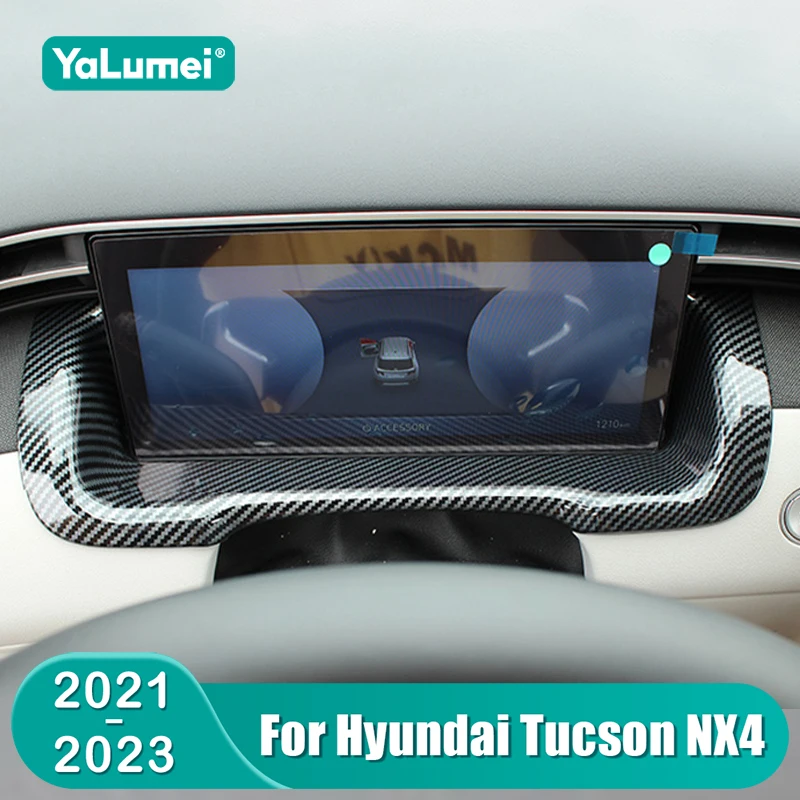 Für Hyundai Tucson NX4 2021 2022 2023, Hybrid N Linie Auto Dashboard Tacho Gauge Panel Display Abdeckung Rahmen Zubehör