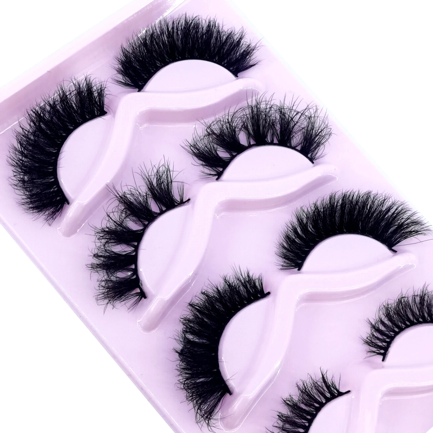 Cat Eye Lashes 3D Faux Mink ขนตาปลอมธรรมชาติยาวยุ่ง Lashes ปีก End ยาวขนตาปลอมหนานุ่มขนตา