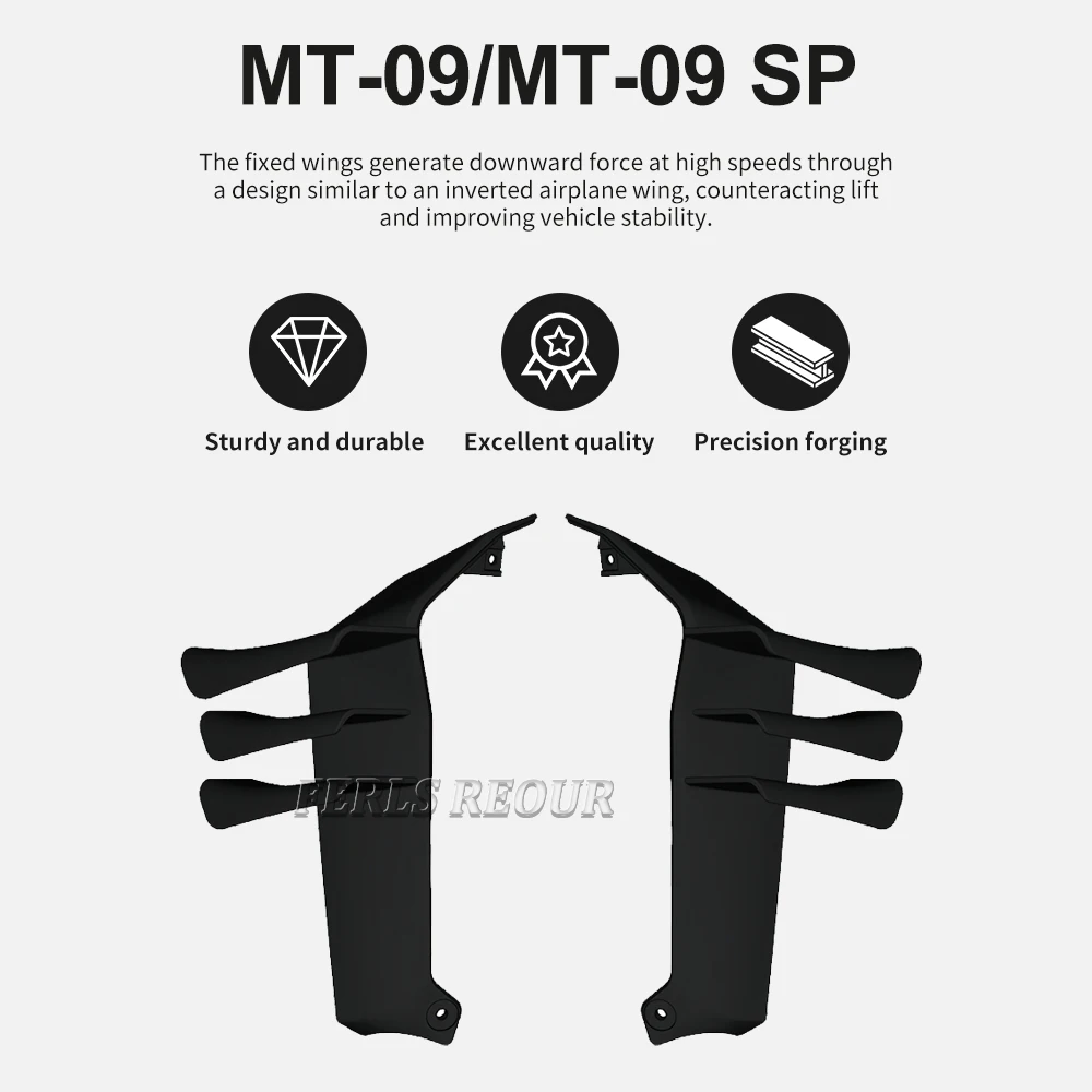 لـ MT 09 mt09 sp MT 09 SP 2024 2025 سبويلر جانبي للدراجة النارية جناح جانبي سبويلر جانبي هوائي جناح ثابت