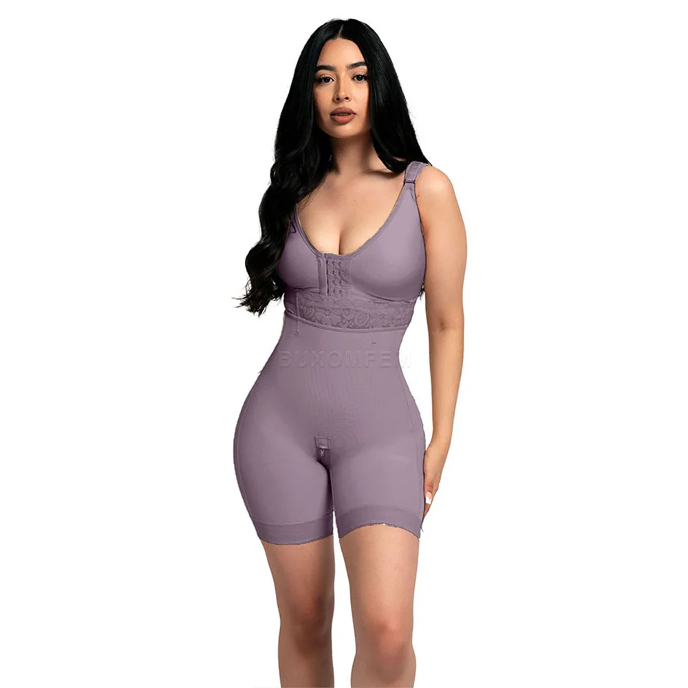 Open-Chest Sleeveless Bodysuit Seamless Shapewear Shorts Modeling Push Up Tummy Control Shapewear with Bra Soft Slim Body Shaper