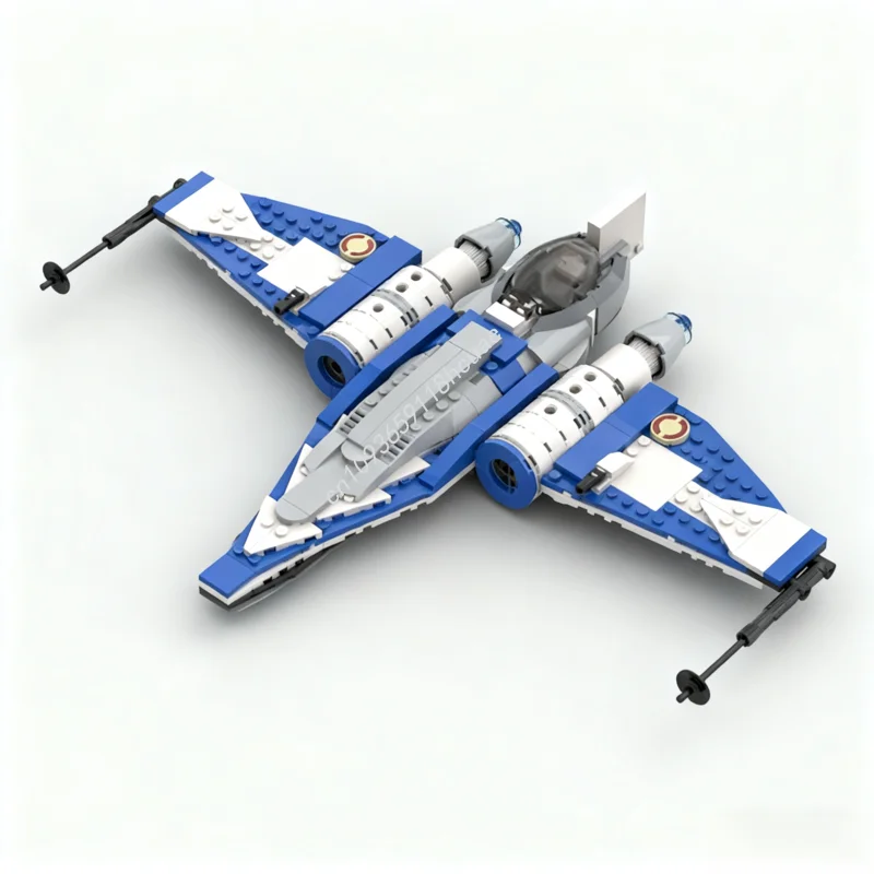 

339 шт. MOC SW Starfighter Delta7 Headhunter 501st схема Звездная битва Модель Строительные блоки Игрушки Детское образование Рождественские подарки
