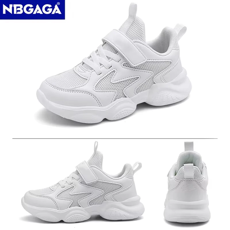 White Kids Shoes For Boys And Girls Fashion Children Comfortable Breathable Sneakers Non-slip School Casual Walking Footwear