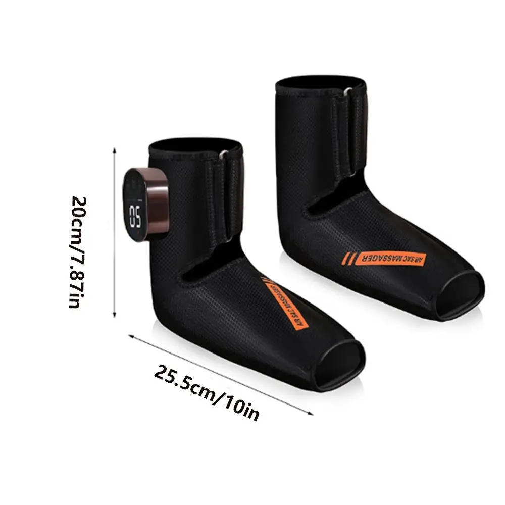 1Pair Dual-Area Airbag Electric Foot Massager Vibration Wireless Design Ankle Massager Hot Compress Heating Function