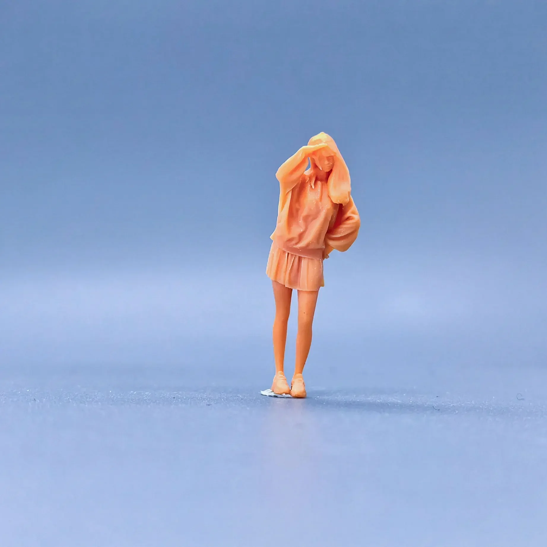 1/64 1/43 Modell Resin salute süßes Mädchen im kurzen Rock ungefärbte Miniatur Diorama hand bemalt s734