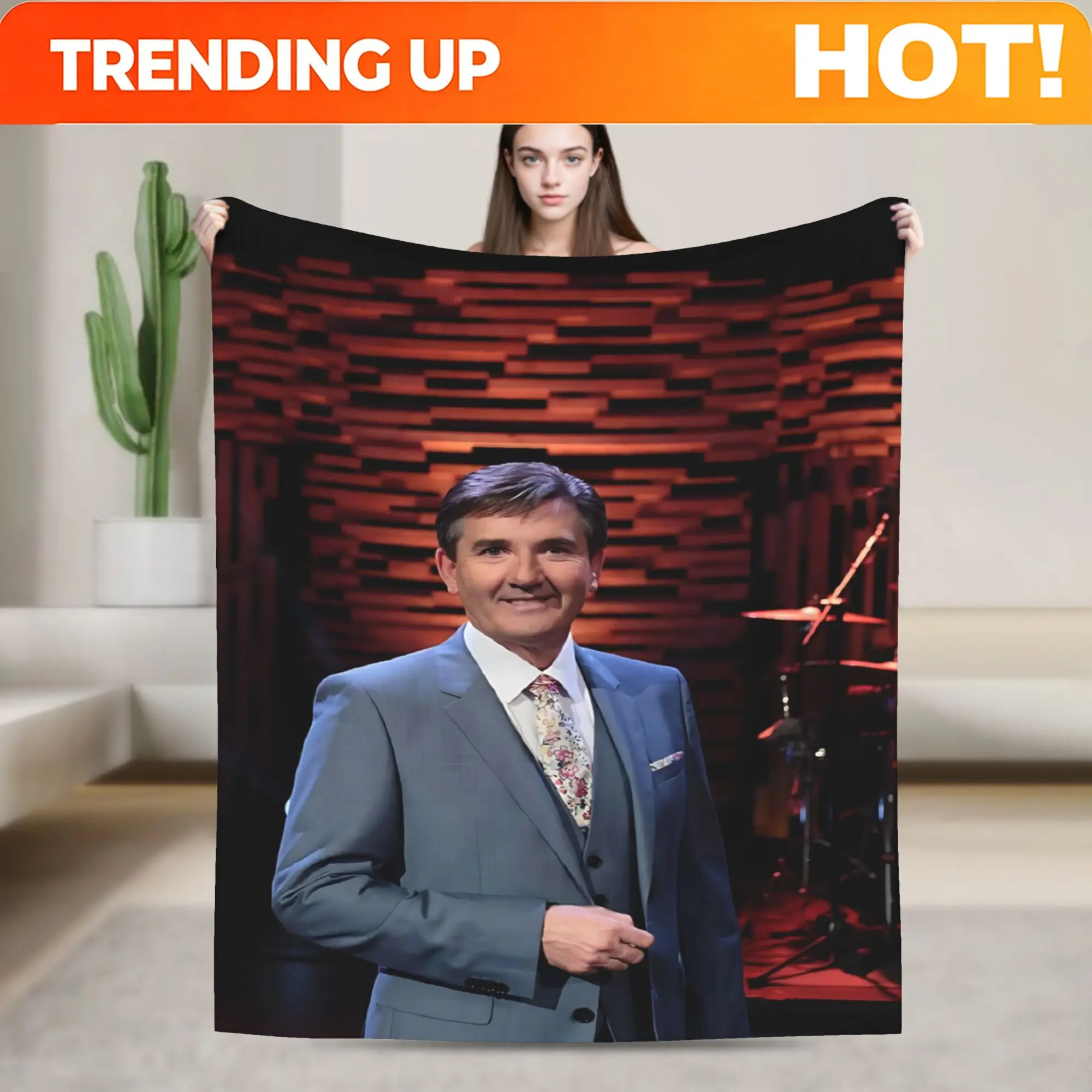 Customize Daniel O'Donnell Themed Blanket Suitable for Home, Office & Travel - Soft Flannel Bedspread with Iconic Signature Desi