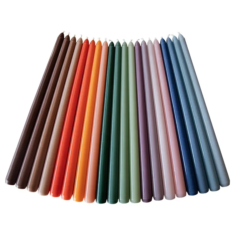 

Colored Long Pole Candles 4-piece Romantic Wedding Candle Birthday Party Decoration Candles 30cm M