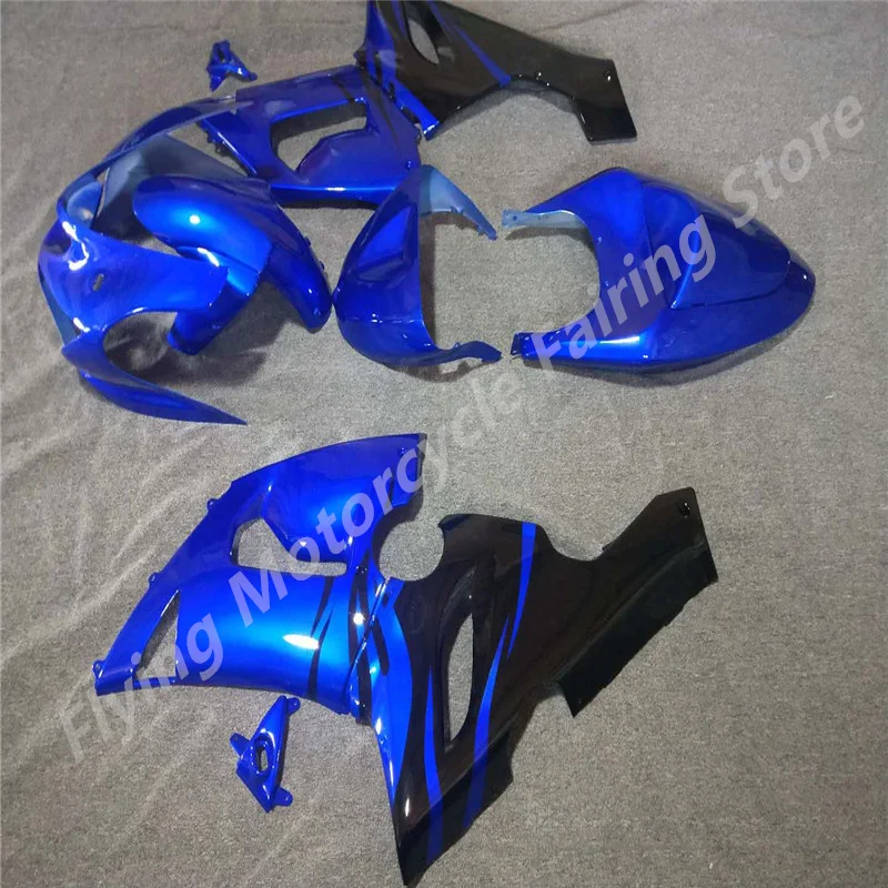

Синий черный обтекатель для KAWASAKI ZX6R 636 05-06 ABS ZX-6R 2005-2006 Φ 05 06 ZX 6R 2005 2006 обтекатель синего кузова