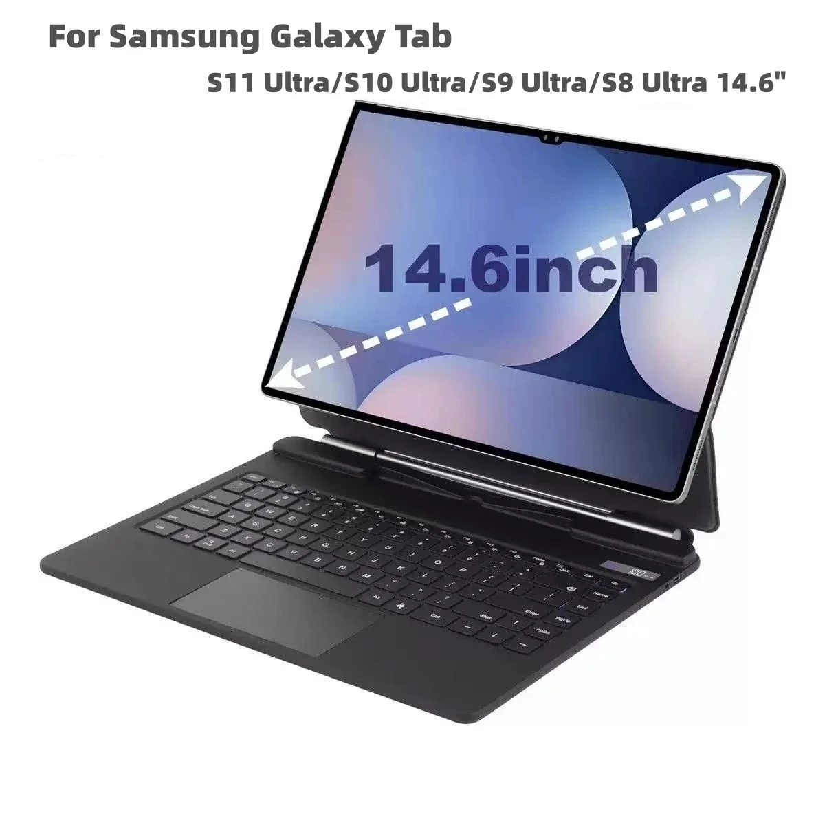Magic Keyboard Case for Samsung Galaxy Tab S11 Ultra /S10 Ultra 14.6' S9/ S8 Ultra Tablet Smart Bluetooth Backlit Magnetic Cover