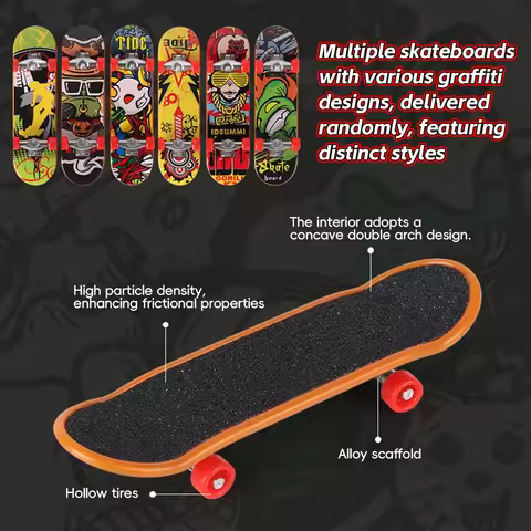 DIY Skate Park Ramp Parts Set Professional Finger Skateboard &amp; Tech Deck Scene Novelty Gift Toys for Kids