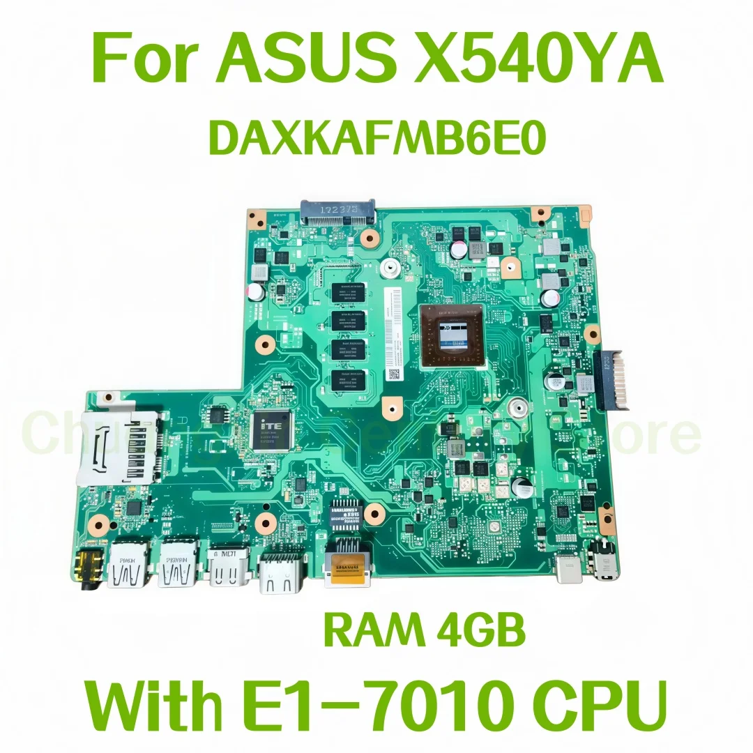 

Материнская плата DAXKAFMB6E0 подходит для ноутбука ASUS X540YA с процессором E1-7010, 4 ГБ оперативной памяти, 100% протестирована, исправна.