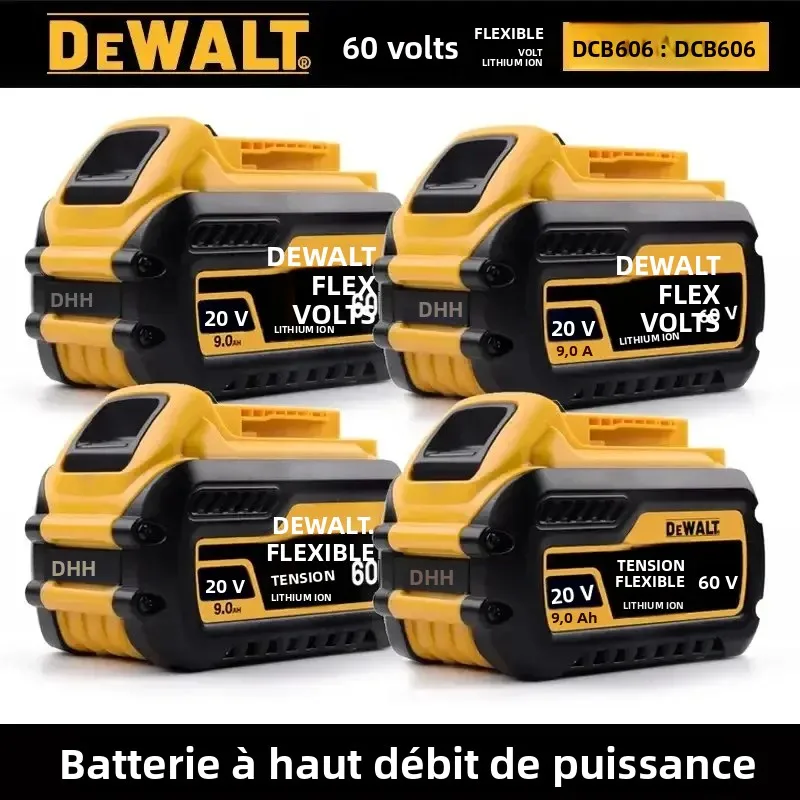 DeWALT batterie d'origine 20 V/60 V 6Ah 9Ah MAX FlexVolt pour outil électrique DCB606 DCB205 DCB206 DCB209 DCB182