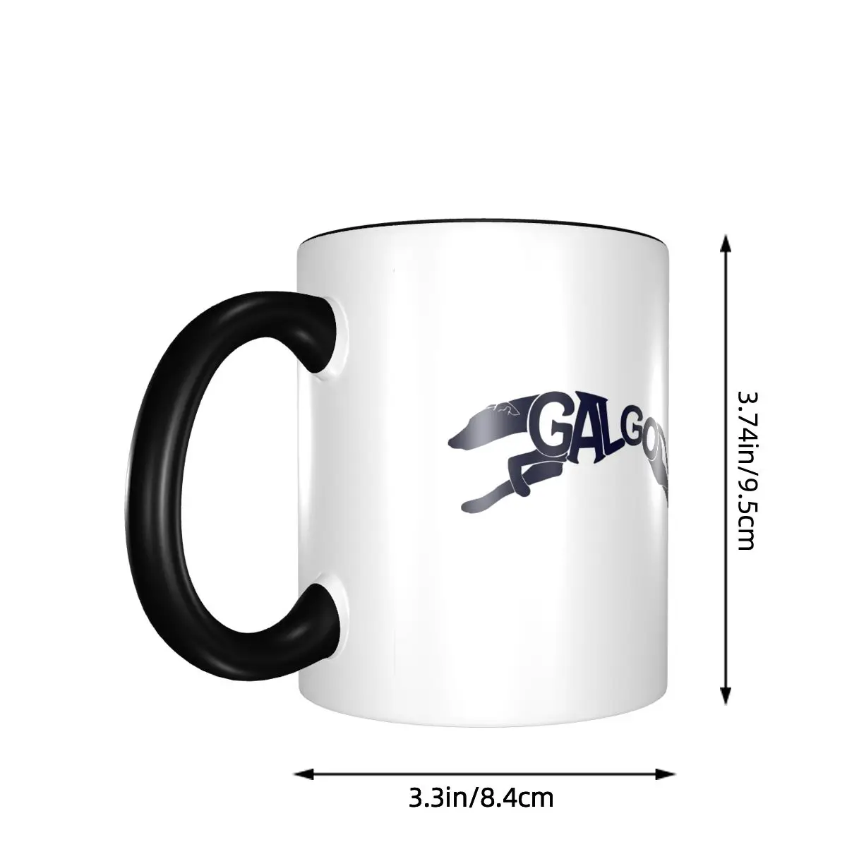 Galgo Silhouette Mug Funny Ceramic Coffee Cups Tea Mugs Milk Cup Drinkware Gift for Friends