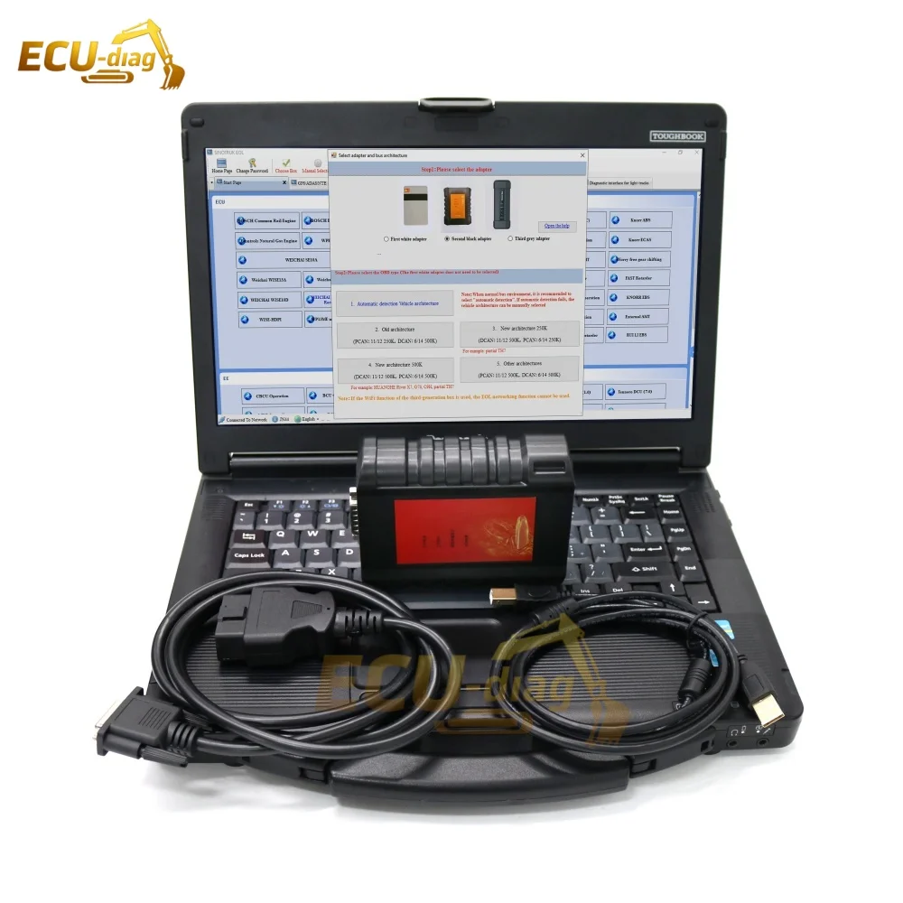 EOL 6-IN-1 OBD Engine Diesel Truck Scanner for SINOTRUK HOWO SHACMAN WeiChai Heavy Duty Truck Diagnostic Tool