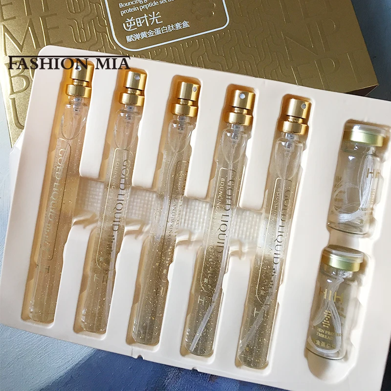 

24K Gold Face Serum Active Collagen Absorbable Silk Thread Anti-Aging Smoothing Firming Moisturizing Hyaluronic Skin Care