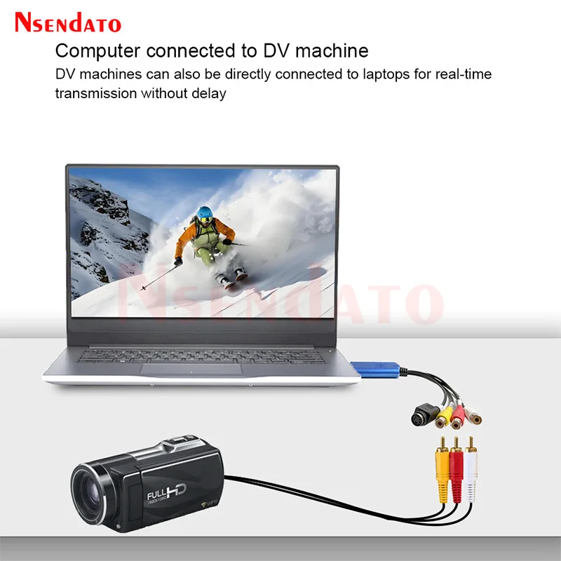 USB 2.0 Video Capture With Audio DC60 STK1160 TV DVD VHS to USB Converter Capture Grabber Adapter for Window