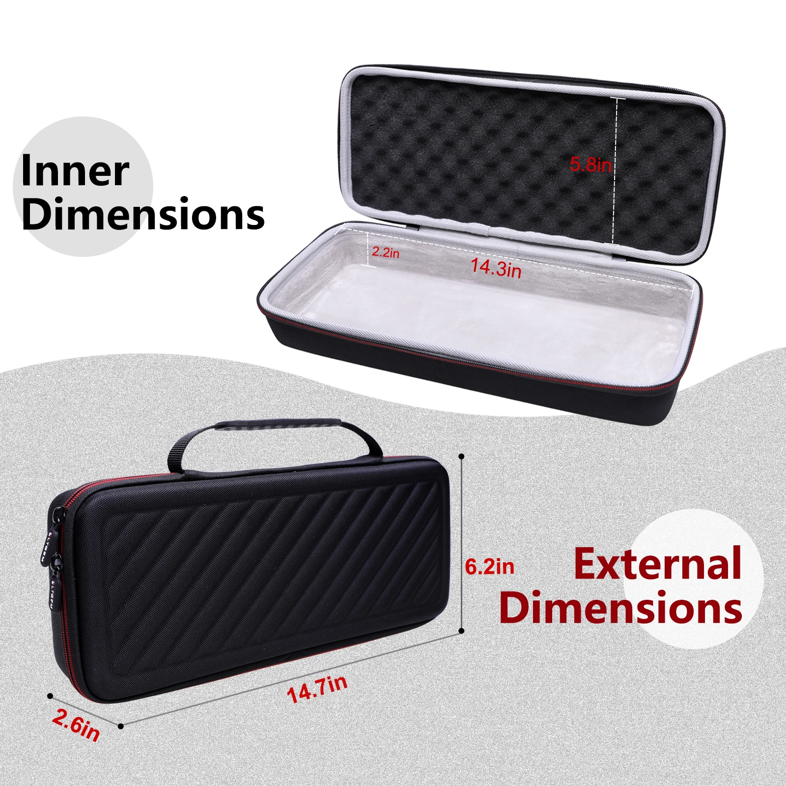 LTGEM OligHard Case for Hercules DJ Control, Mix & Hercules Starlight, Pocket USB DJ Equipment, Protective Carrying Storage Bag