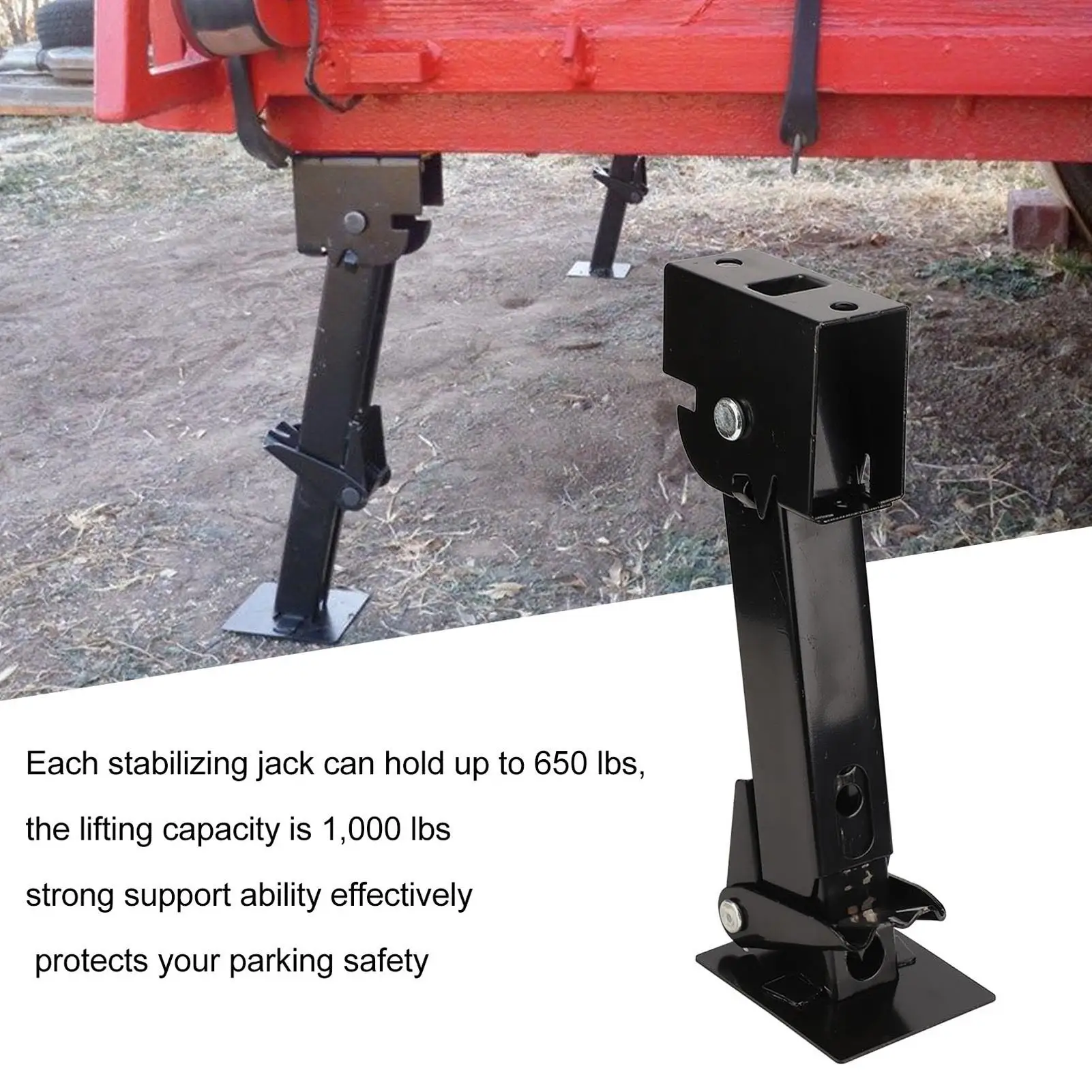 Jack Parking Support Exquisite Workmanship Stabilizer Jack Wear Resistant Telescoping 650lb Support High Strength for trailer