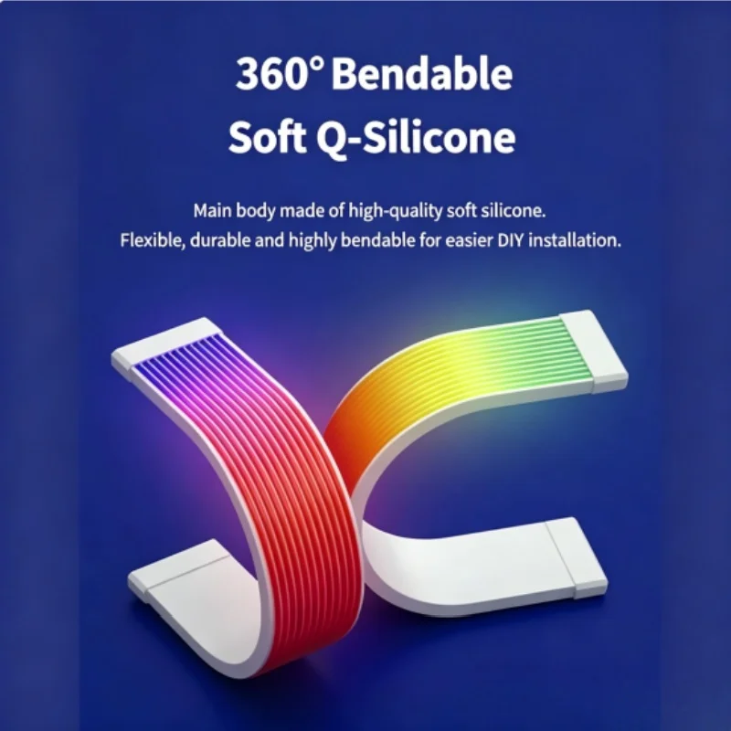 Synchronized Neon Line ARGB 8P/24Pin RGB Lighting Strip for Motherboard Computer Case Decorative Colorful Illumination