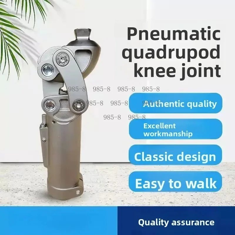 Above-Knee Universal Prosthetic Knee With Pneumatic Swing Function, 4-Bar Linkage Thigh Calf Artificial Limb Joint