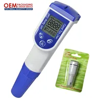 6-in-1 Pen type pH Water Quality Meter Temperature Conductivity ORP TDS Salinity Tester with ORP probe(OEM packaging available)
