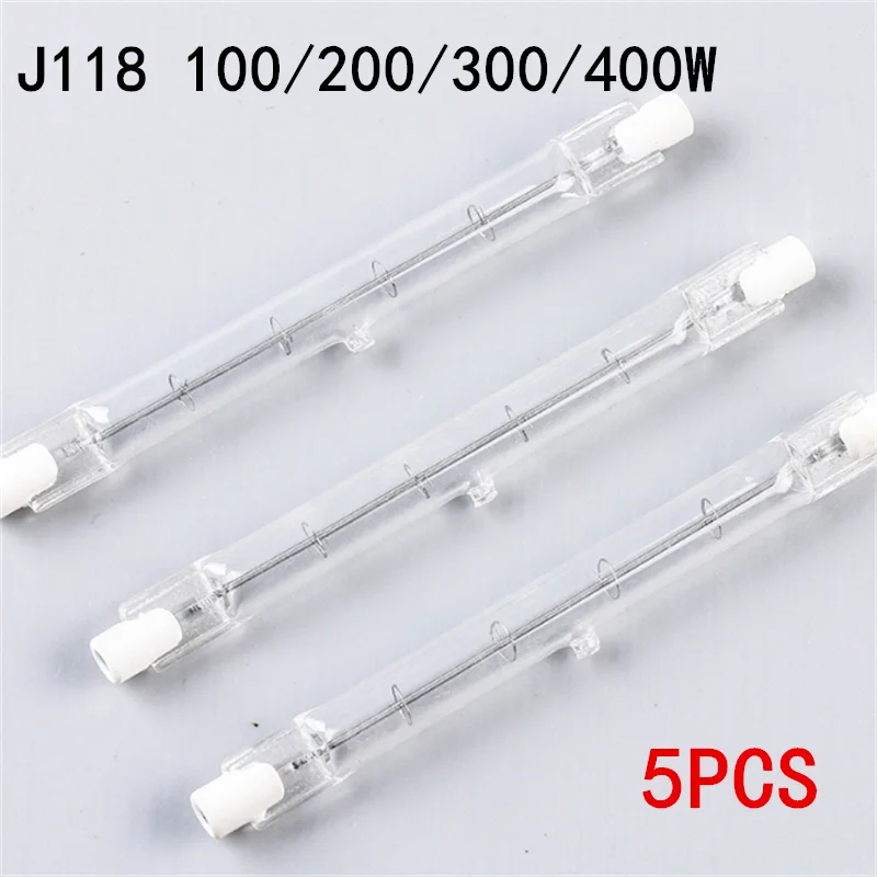 1/2/5PCS R7S LED Glass Tube COB Light Bulb High Power Corn Lamp Replace Halogen Light Wholesale J118 100/200/300/400W