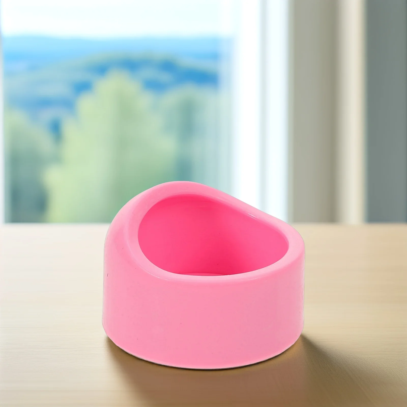 

Hamster Food Bowl Round Shape Polished Surface Stable Food Container for Guinea Pig Rabbit Rat Small Pet Feeding