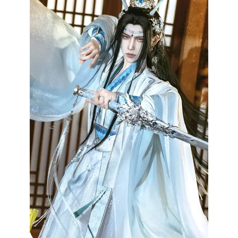 DY20Lan Wangji Cosplay Grandmaster Of Demonic Cultivation Mo Dao Zu Shi Lan Zhan Kostum Pakaian Anicent Dewasa Hanfu Halloween2