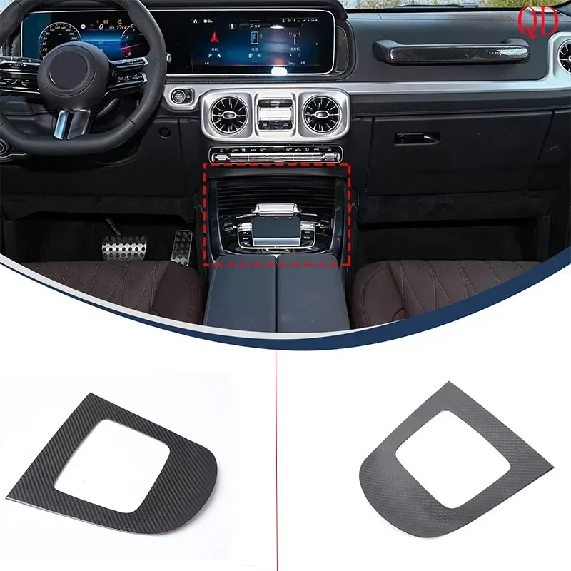 For Mercedes-Benz G-Class W465 2025+ Real Carbon Fiber Car central control gear panel decorative sticker Car accessories 1Pcs