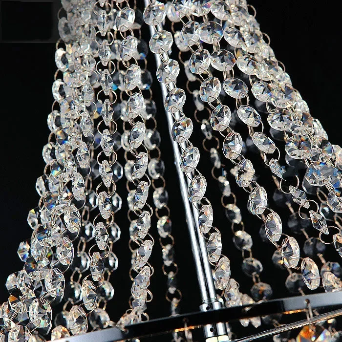 Brief Modern Cognac Color Class A K9 Crystal Chandeliers AC90-260V Diameter 40cm High 65cm 3* E14 Light Source