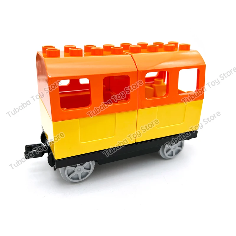 Accessoires voor treinspoor voor kinderen Grote bouwstenen DIY-spoorwegspeelgoed Grote blokken Compatibel Duploed STEM Educatief cadeau Peuters