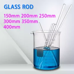 Alta Drenagem De Vidro De Borosilicato Agitando Rod, Equipamento De Laboratório, Cabeça Redonda, Diâmetro Transparente, 6mm, 7mm, 8mm