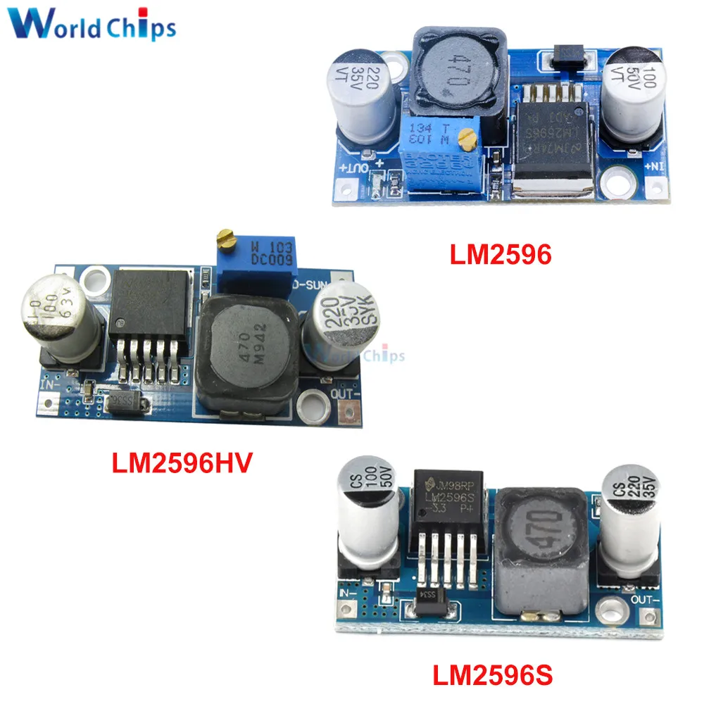 LM2596 LM2596HV DC-DC ขั้นตอนลง Power Supply โมดูล LM2596S 3A 3.2V-40V ถึง12/5/3 3V Buck แรงดันไฟฟ้า Regulator