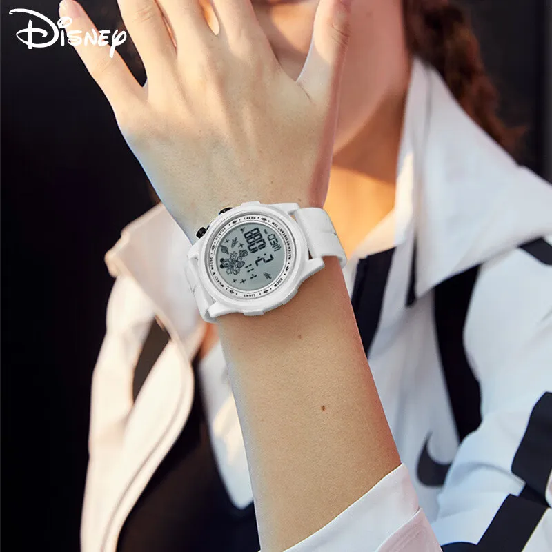 Disney Mickey Mouse Woman Digital Wristwatch Astronaut Cartoon Sport Chronograph Calendar Unisex Girl Boy Men Student Wristband