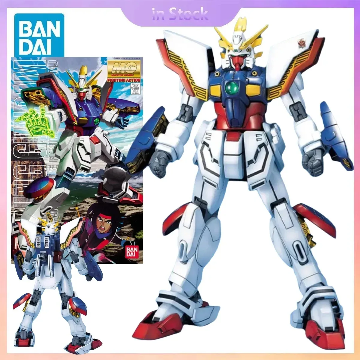 

Original Bandai Genuine In Stock MG 1/100 GF13-017NJ Shining Gundam Anime Collection Action Figure Model Kits Gift for Boy girl