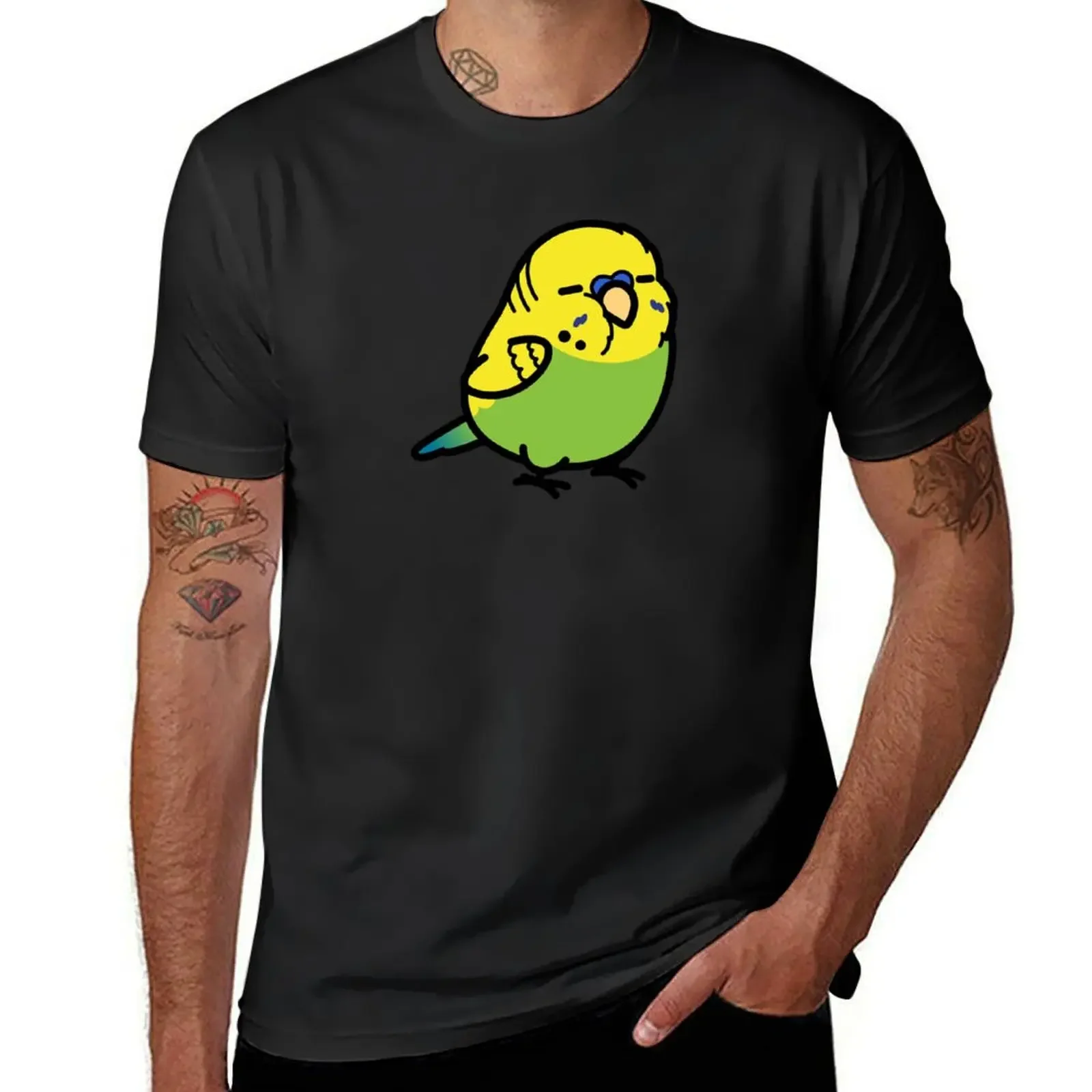 

Chubby Green English Budgie - Male T-Shirt anime stuff boys animal print anime t shirts plain mens workout shirts