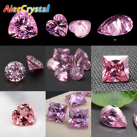 1PC Reddish Sapphire AAA Pink Diamonds Gemstone Corundum Bart Parade Morganite Pink Bead Stone Make DIY Inlaid Jewelry