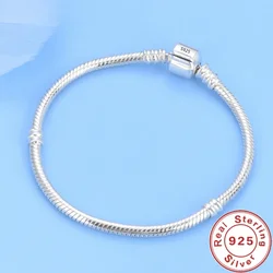 Hoge kwaliteit armband 925 sterling zilver klassieke emmer gesp armband passen op originele charme kralen DIY damessieraden Geschenken