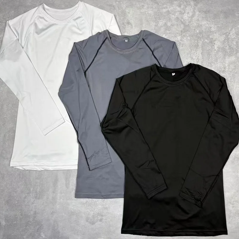 

GILDAN Men's Slim Fit Long Sve T-irt Qui Dry Sportswear Base Layer Color Polyester Fiber Breathable round Ne