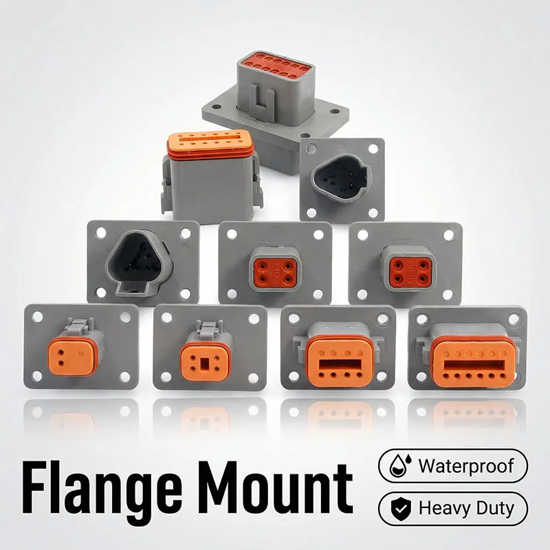 DT04 -2P/3P/4P/6P/8P-L012 DEUTSCH DT Flange Automotive Connector Male Female Waterproof Mating Harness Connector Plug