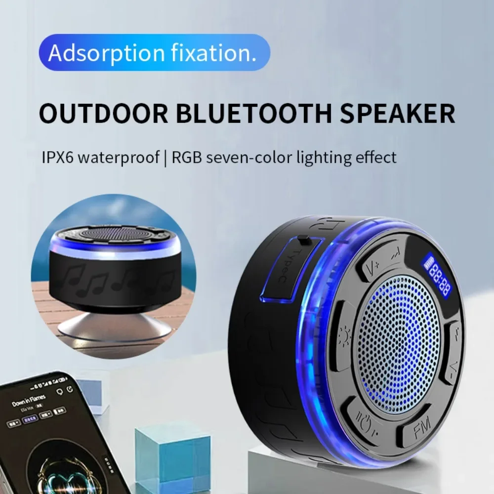 Handheld Large Size Bluetooth Speaker Stereo Heavy Bass Voice Broadcast Function Support TF Card Outdoor Square Stall Promotion